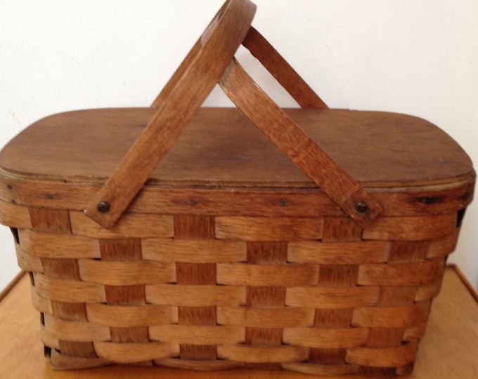 Vintage Wooden Picnic Baskets Etsy
