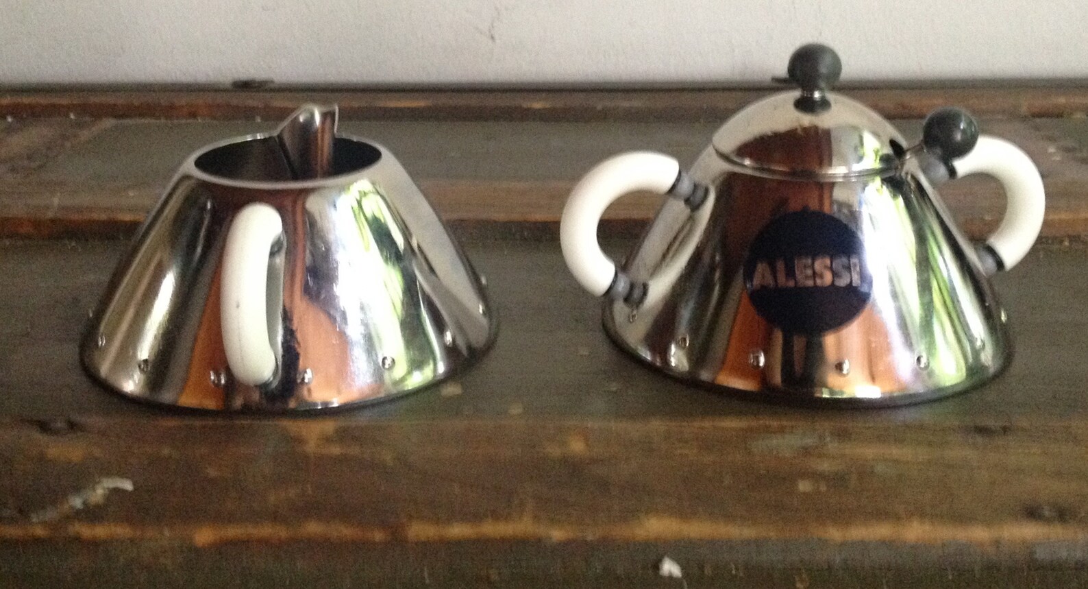 Vintage Alessi Creamer and Sugar Set Etsy