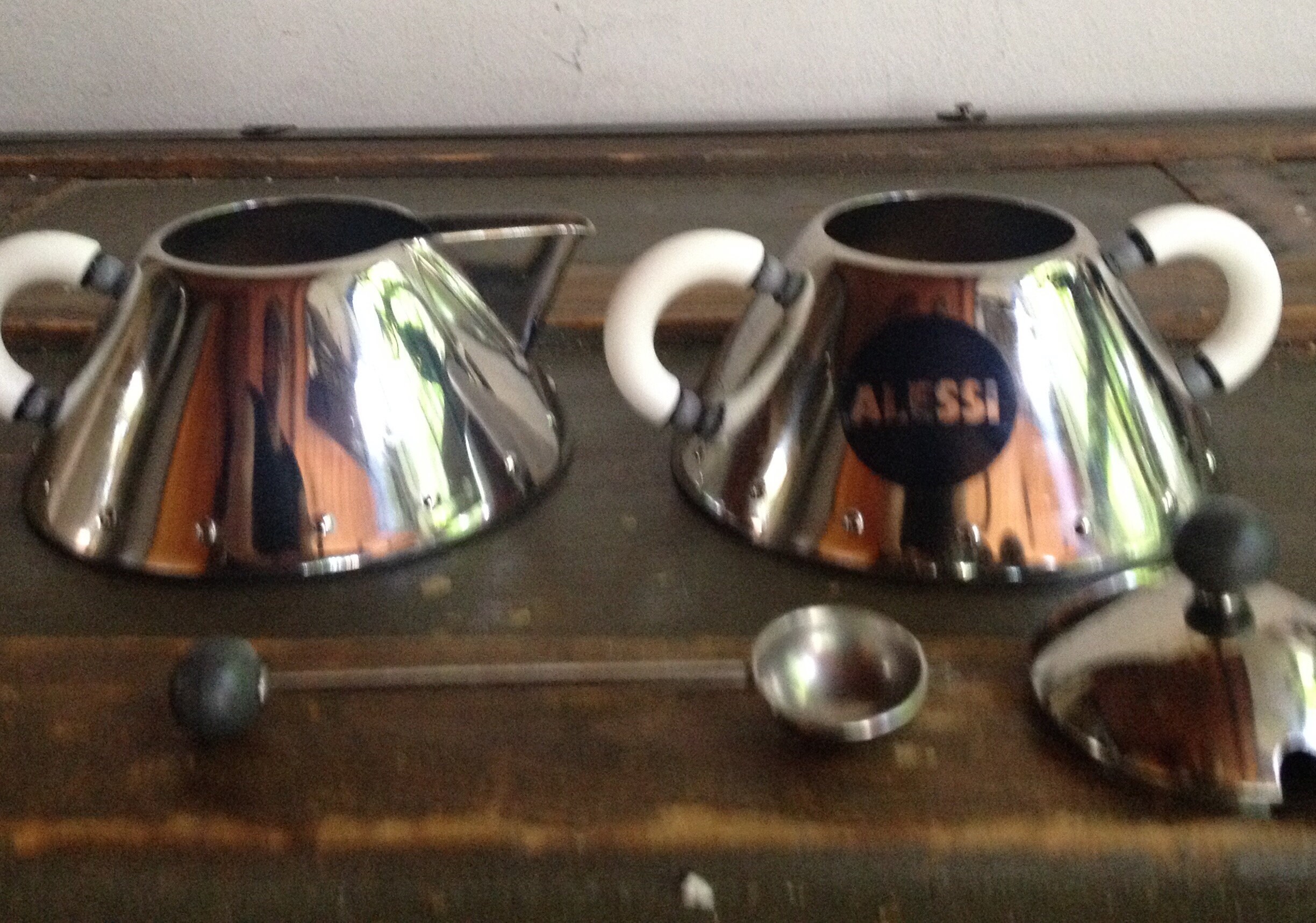 Vintage Alessi Creamer and Sugar Set Etsy