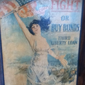 ORIGINAL WWI Howard Christy Chandler Reclutamiento /Bond Print 1917 Montado