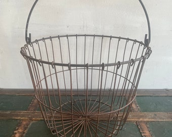 Antique Metal Egg Basket