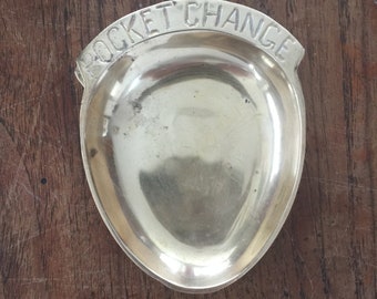 Vintage Brass Pocket Change Dish