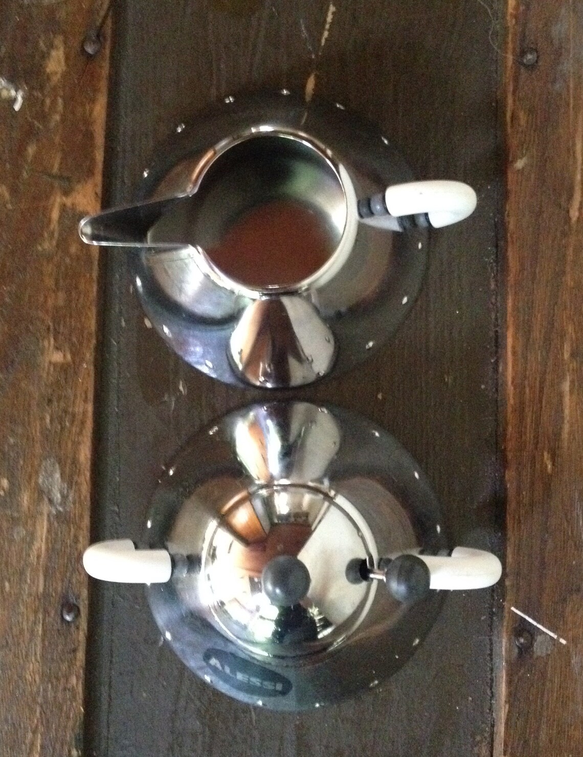 Vintage Alessi Creamer and Sugar Set Etsy