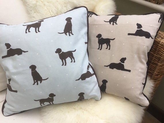 18/" Cushion Cover Dark Brown Chocolate Labrador Dogs Retriever Lab Dog Duck Egg