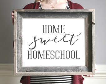 School House Wood Sign, homeschool mama, play room decor, back to school sign, Home Classroom Wall Decor, Home Sweet Homeschool