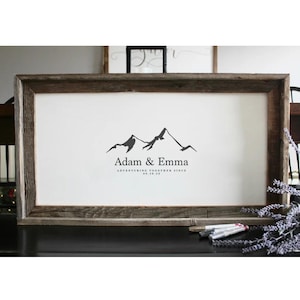 Mountain Wood Wedding Guestbook Unique Wedding Guest Book Alternative Guest Book Ideas Alternative Adventuring Together Sign