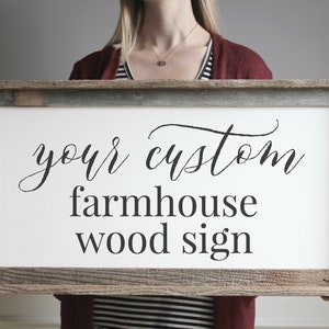 Personalized Home Decor Gift Custom Sign Sayings Design Your Own Farmhouse Sign Quotes Custom Living Room Gallery Wall Sign Wood Sign Quotes image 1