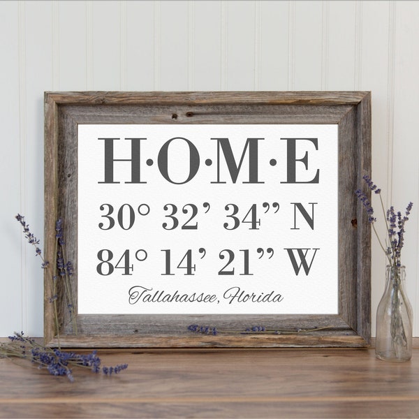 Housewarming Gift, New Home Housewarming Gift, Our First Home, House Warming Gift, Latitude Longitude Sign Address Sign, Gift for mom