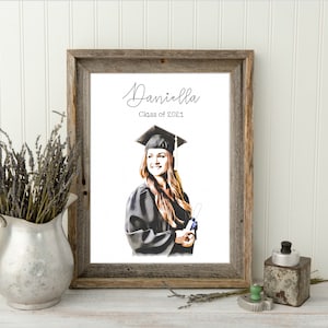 Personalized Graduation Keepsake Print | Custom Graduation Gift for Her | High School | College | Medical School | PA | NP | Grad Gift