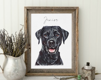 Pet memorial gift, Pet portrait, Pet painting, pet loss gift, Dog painting, custom dog portrait, cat portrait, pet gift, watercolor pet, art