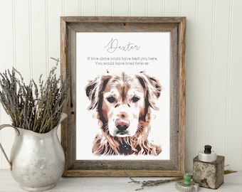 Pet Gift for Him Pet Loss Gifts Personalized Pet Memorial Frame | Cat Loss Gift | Pet Bereavement Gift | Pet Sympathy Gift | Pet Loss Frame