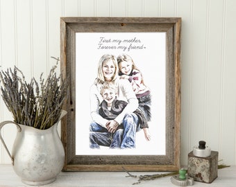 Mother of the Bride Gift Mother's Day Gift for Mom Gifts from Daughter Portrait Mommy Gifts Mom Gift for Mom Birthday Gift for Wife Gift