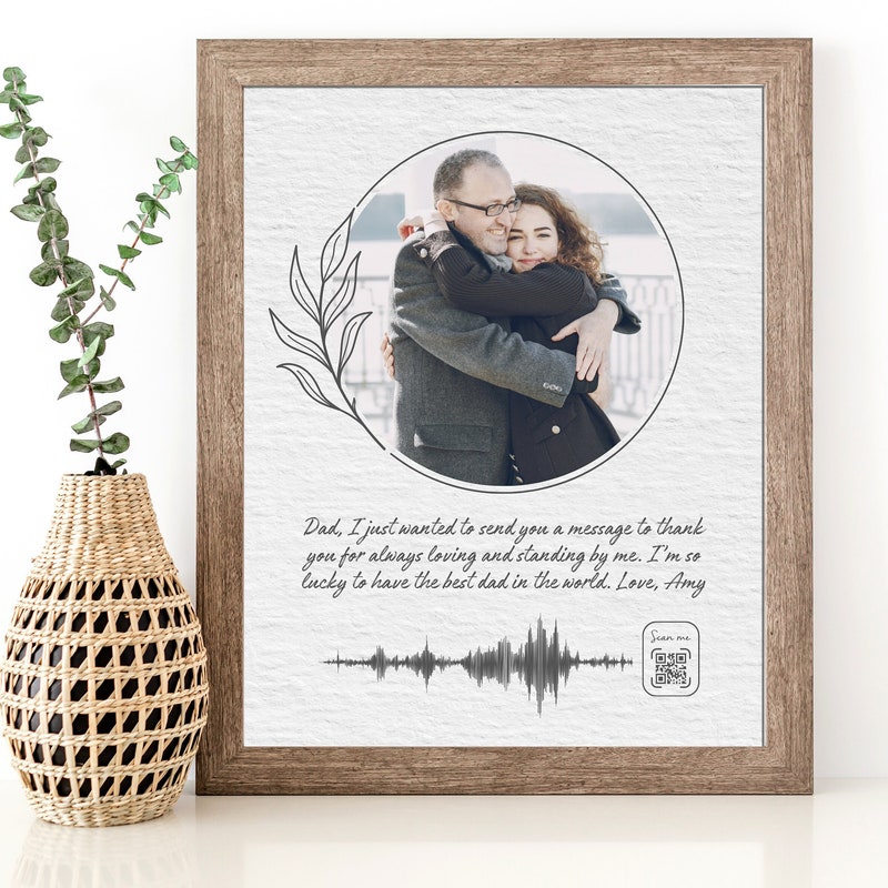 Soundwave Qr Code Voice Recording Gift For Grandparents - 60+ Gift