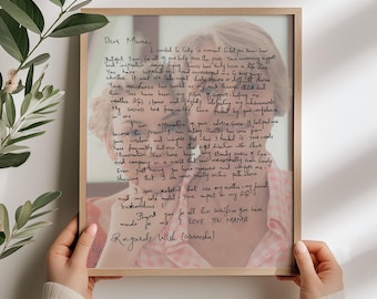 Gift for Mom Handwriting Gift Handwritten Letter with Photo Handwritten Sign Personalized Gift Handwritten Memorial Gift from Daughter