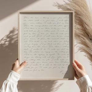 Wedding Day Gift for Wife Decor Song Lyric Print First Dance Song Lyrics Paper Anniversary Gift First Anniversary Gift Song Lyrics Wall Art