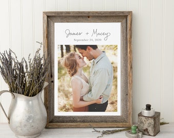 Framed Engagement Gift, Newlywed Gift, Honeymoon Photo, Couple Portrait, Travel Photo Gift, Gift For Wife, Gift For Husband, Valentines Day