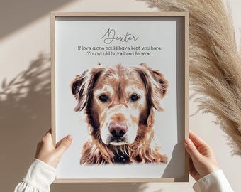 Gifts for Pets Dog Memorial Gift Custom Portrait Gift Pet Portrait Memorial Pet Loss Gift Cat Loss Dog Mom Gift Personalized Pet Gift