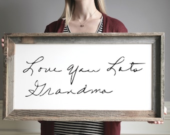 hand writing paper for sale Custom Handwriting Sign for Loved Ones Writing, Personalized Handwriting Gifts Handwritten Keepsake Notes into Canvas, Hand Writing Memorial