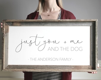 You, me and the dog, You me & the dogs sign, Farmhouse Signs, Wedding Gift Wood Signs, Dog Sign, Personalized Christmas Gift for Husband