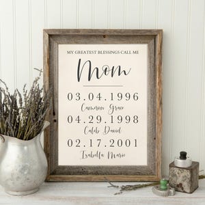 Wife Gift for Mom Gifts What a Difference a Day Makes Birth Dates Print Personalized Family Name Sign Important Dates Anniversary Gift Wife