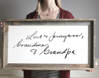 Personalized Mothers Day Gift Self Care Gift Mom Gifts Custom Handwriting Gift Actual Handwriting Wooden Sign Handwriting Sign Memorial Gift