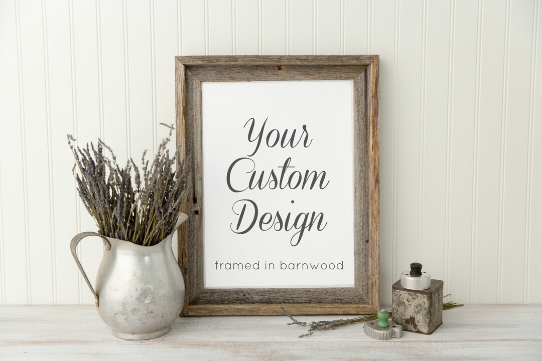 custom-handwriting-print-custom-signs-framed-in-barnwood-etsy