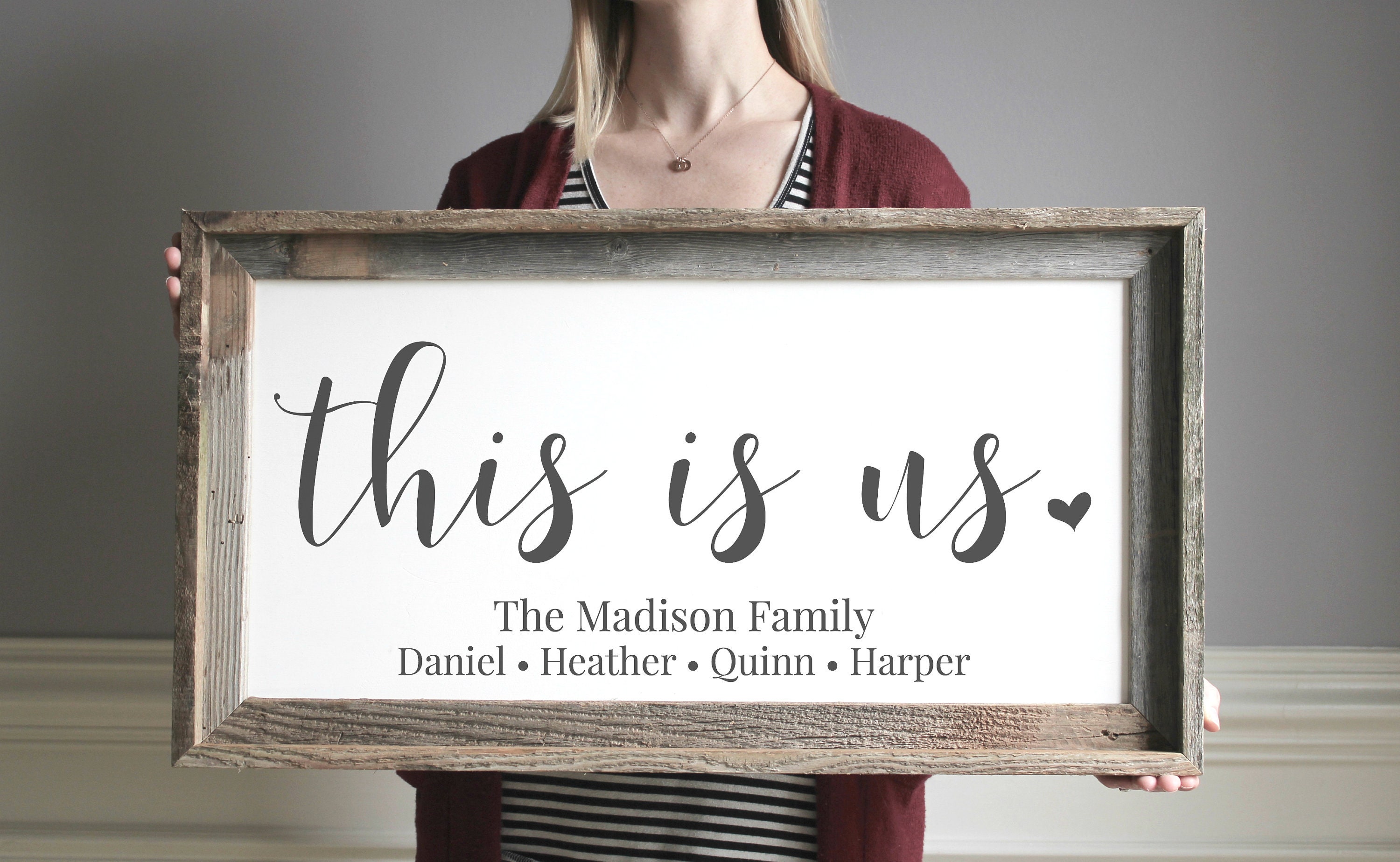 This Is Us Sign This Is Us Wood Sign Personalized Wood Sign Etsy