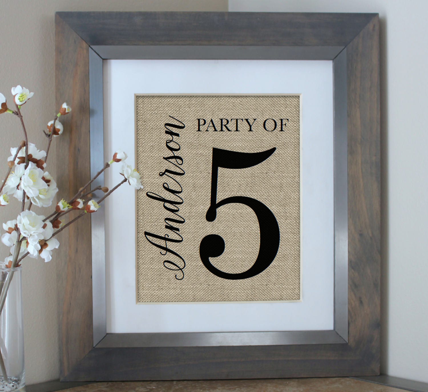 Party Of 5 Sign Farmhouse Decor Party Of 5 Farmhouse Style Etsy