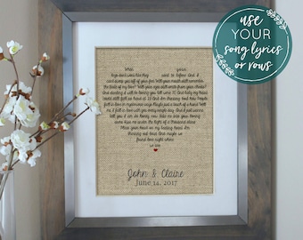 First Dance Song Lyrics First Dance Love Song First Year Wedding Anniversary Wedding Song Personalized Wedding 1st Anniversary Gift