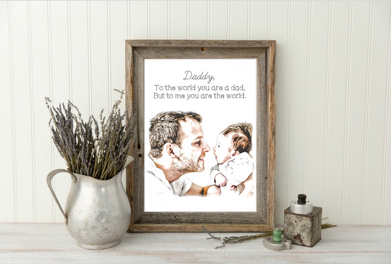 Personalized First Father's Day 2022 Daddy's First Fathers Day Picture Frame, 1st Father's Day Gift from Baby, First Father's Day Poem Gift 