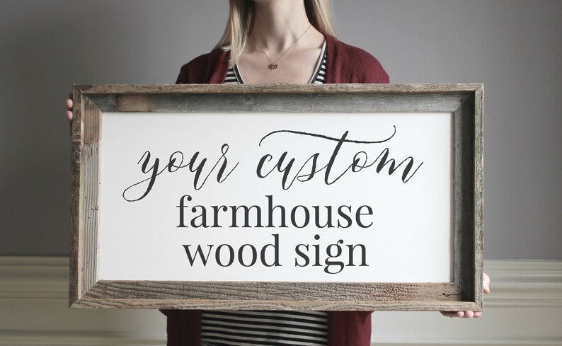 Personalized Home Decor Gift Custom Sign Sayings Design Your Own Farmhouse Sign Quotes Custom Living Room Gallery Wall Sign Wood Sign Quotes image 1