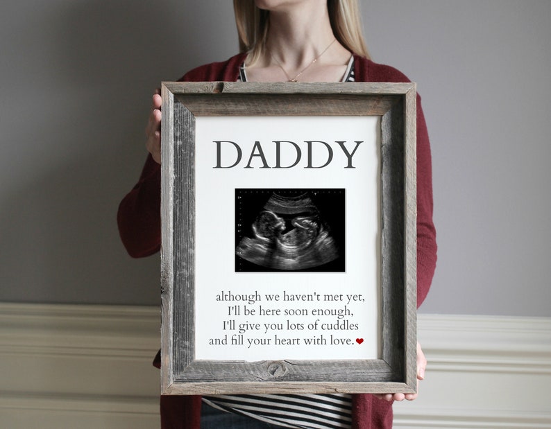 a Handmade high quality solid wood Personalized Ultrasound Frame including mounting adhesive is one of the best gift for new dad