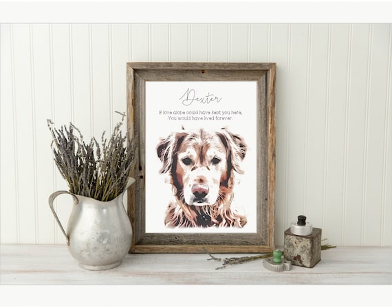 Pet Gift for Him Pet Loss Gifts Personalized Pet Memorial Frame