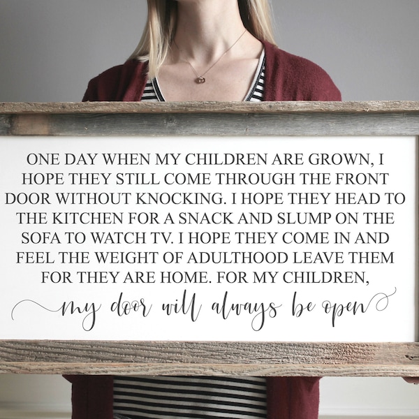 FARMHOUSE One Day When My Children Are Grown Wood Sign, Parents Wood Sign, Parents Children Quote Christmas Gift, Mother of the Bride Gift