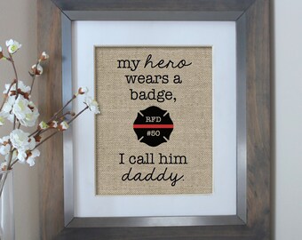 Firefighter Dad, Fireman Gift from Children, Fathers Day Gift, Firefighter Gift from Son, Firefighter Gift for Dad, Gift for Firefighter Dad