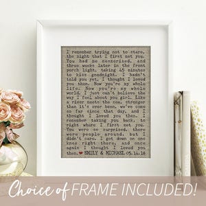 Wedding Anniversary Gift | Wedding Vow Art | Song Lyric Art | First Dance Song Lyrics | Love Song | Song Lyric Art | 1st Anniversary Gift