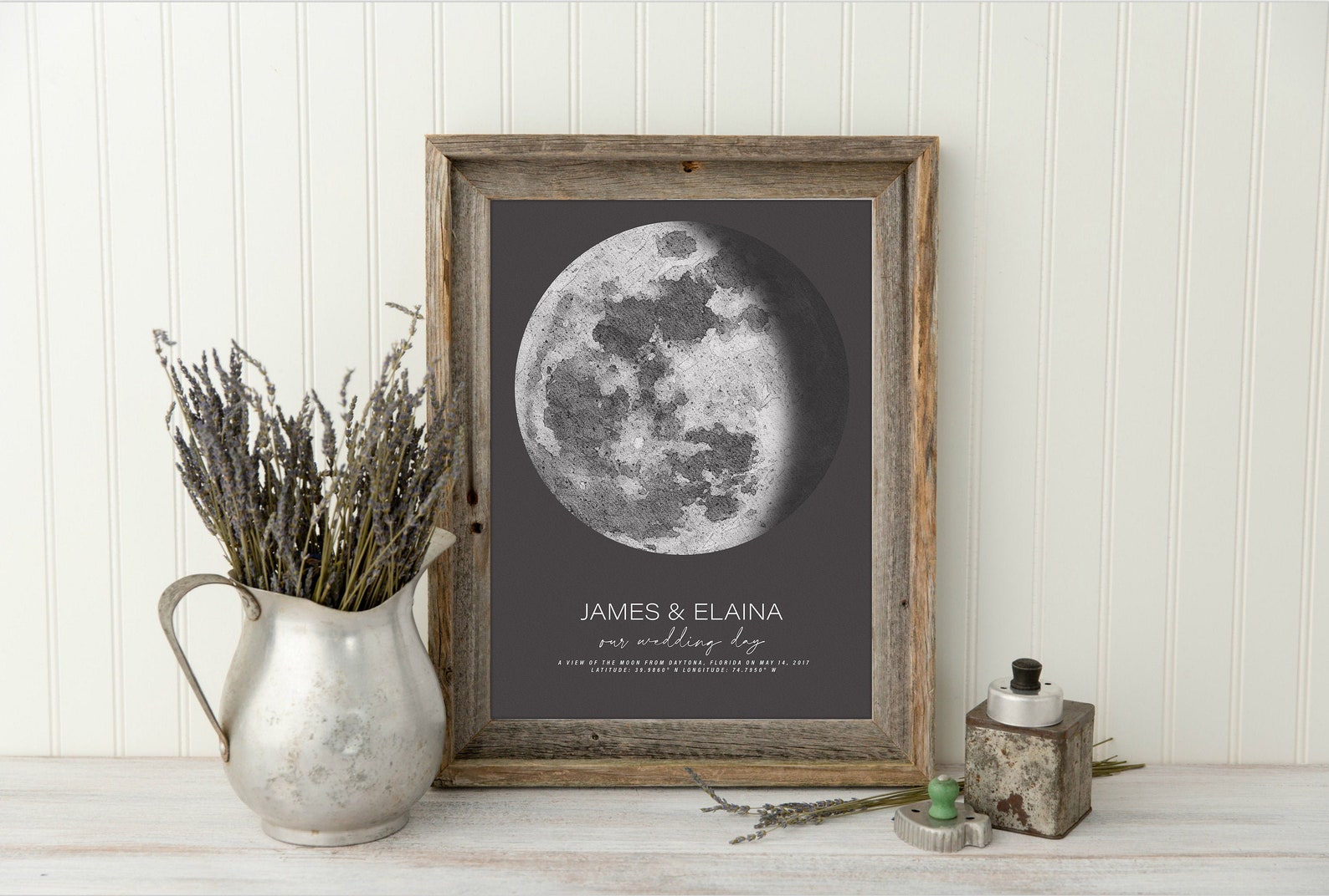 Anniversary Husband Gift for Him Custom Moon Phase Print Mom Gifts for Men Wedding Gifts for Bride Night Sky Print Guy Gift