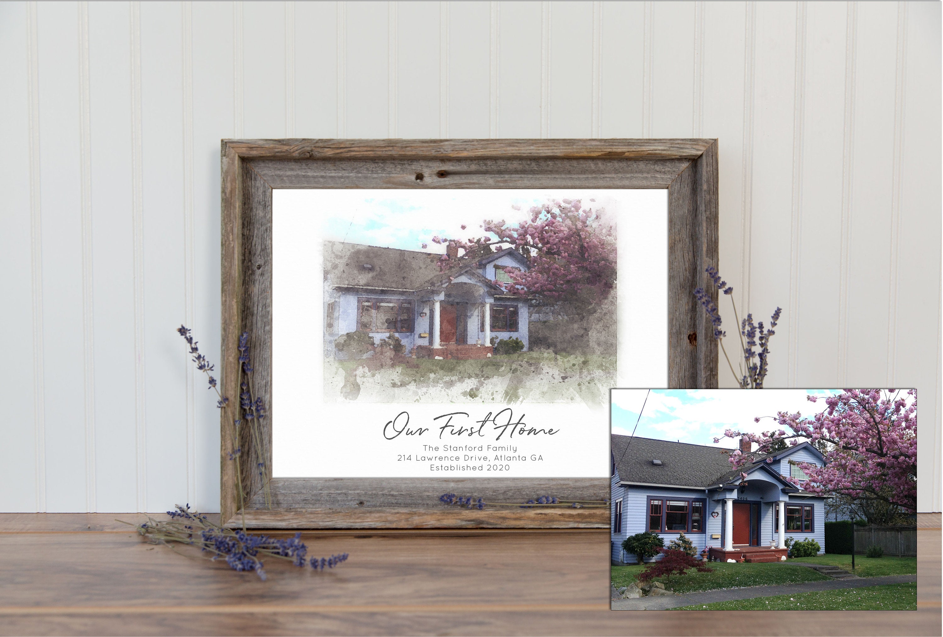 Housewarming Gift | Custom House Portrait | Watercolor Home Portrait ...