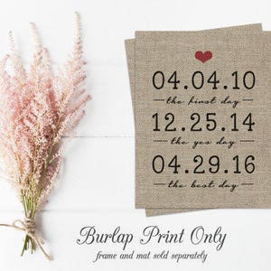 Wedding Gifts for Couple, The First Day The Yes Day The Best Day, Wedding Gift, Bridal Shower Gift for Husband Gift for Bride and Groom gift image 3