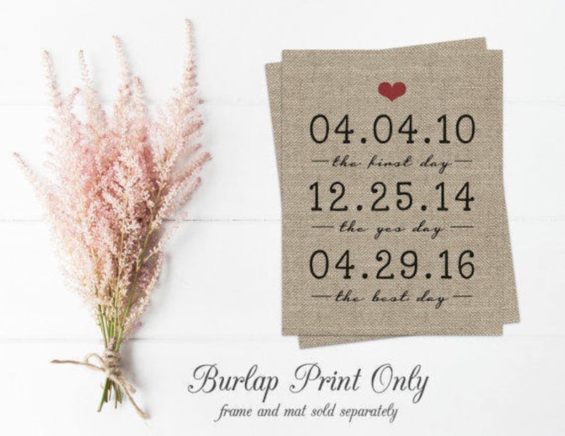 Wedding Gifts for Couple, The First Day The Yes Day The Best Day, Wedding Gift, Bridal Shower Gift for Husband Gift for Bride and Groom gift image 3