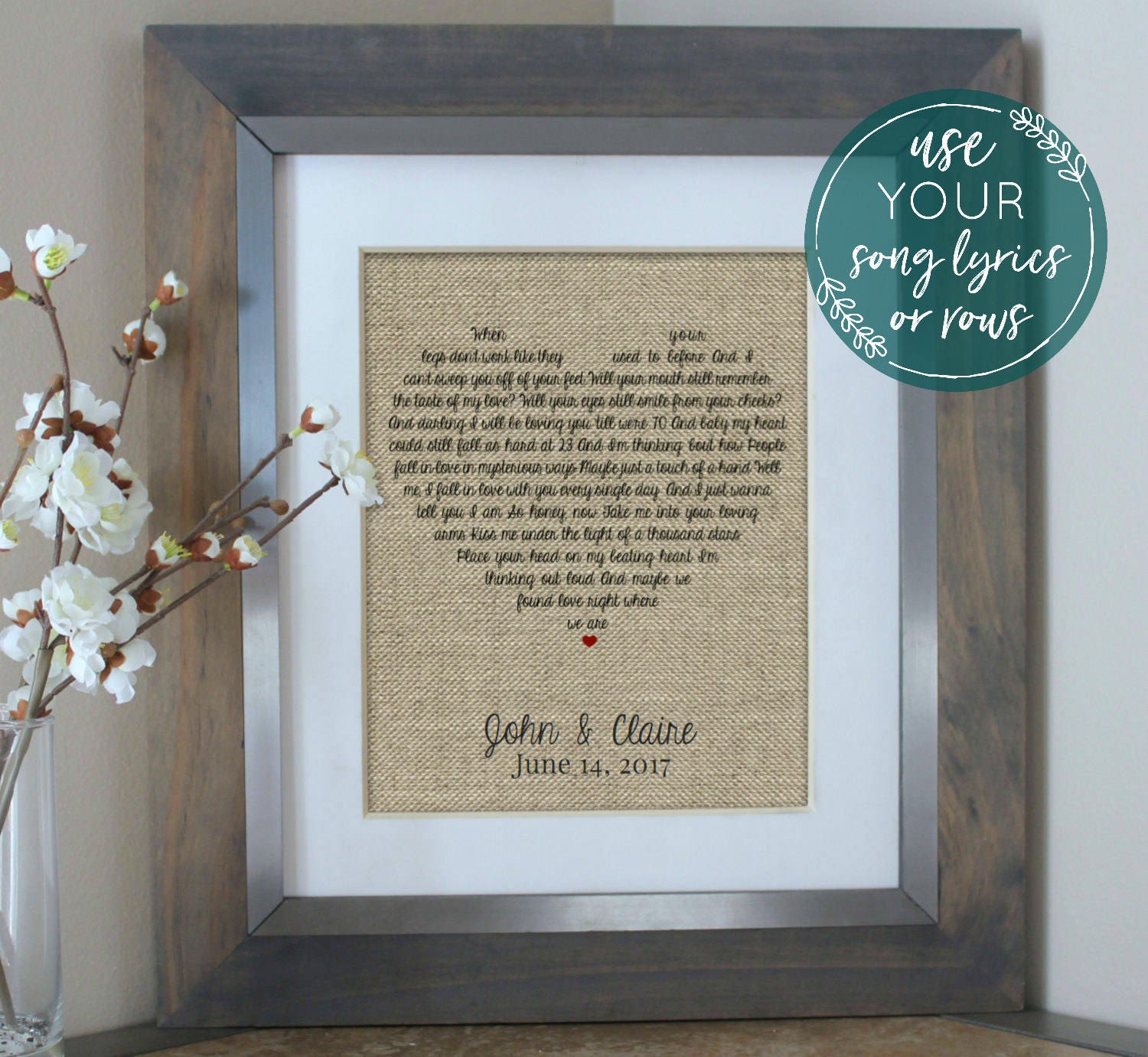 Wedding Gift Song Lyrics Unique Wedding Gift For Couple - Etsy