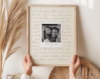 Father of the Bride Gift, Framed picture of Bride and Dad, Personalized Frame for Dad, Father-Daughter Dance, Song Lyrics, Mother-Son Dance