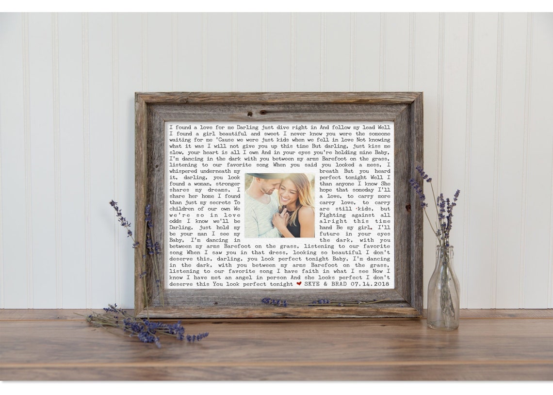 Song Lyrics Wall Art Custom Framed Song Lyrics Framed Etsy