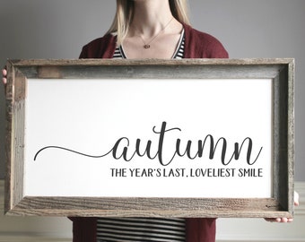 Autumn Sign | Fall Wood Sign | Home Decor Sign | Thanksgiving Signs | Large Gather Sign | Fall Wall Decor | Thanksgiving Decor