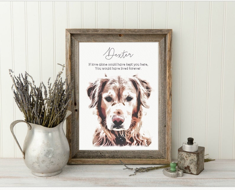 Personalized Pet Memorial Dog Frame Pet Loss Gifts Cat Loss Gift dog mom gift Pet Portrait Gift Pet Sympathy Gift Pet Loss Frame image 2