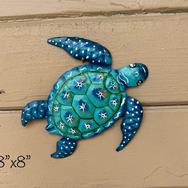 Turtle wall decor nautical coastal home sea art handcraft ocean inspired beach house sculpture figurine marine life lover gift coast fish