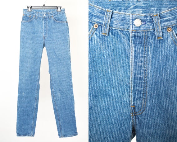 pinstripe levi jeans