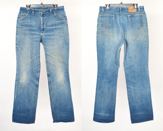 70s Size 34 Lee Jeans, 70s Lee Jeans, Bootcut, Lee
