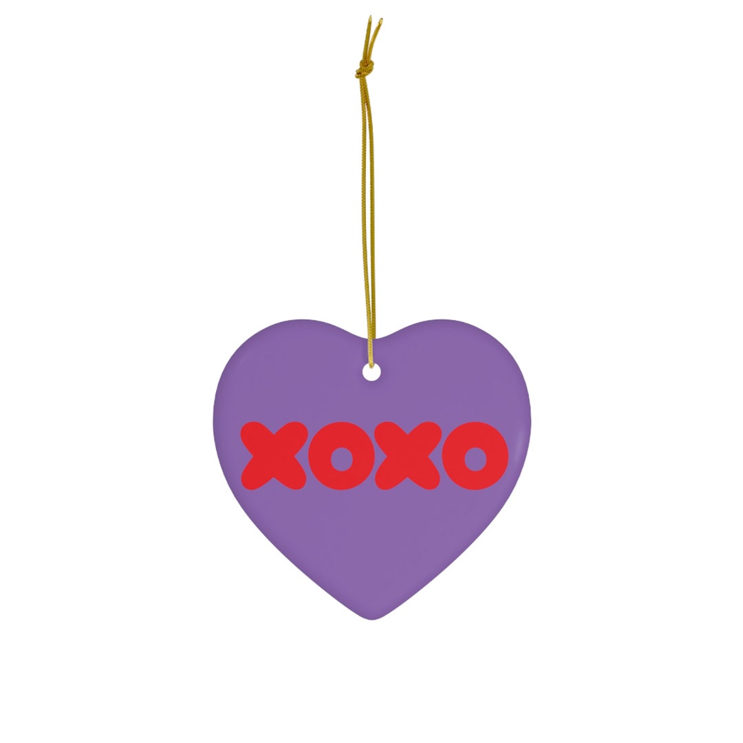XOXO Conversation CANDY Ceramic Ornament Heart Shape Etsy