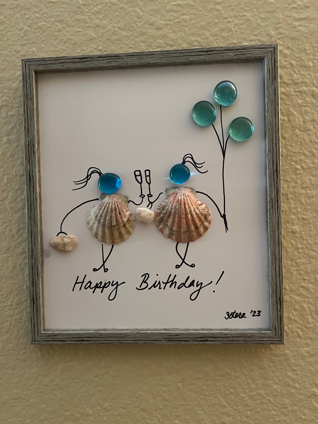 Gift | Mother Daughter Friend Sister | Shell Art | Wall Decor ...